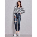 ミドルウエストSIDE RIPPEDスキニーデニムパンツ | GYDA | 詳細画像20