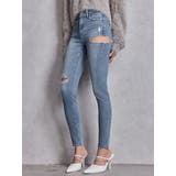 ミドルウエストSIDE RIPPEDスキニーデニムパンツ | GYDA | 詳細画像3