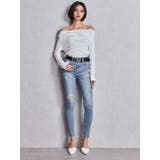 ミドルウエストSIDE RIPPEDスキニーデニムパンツ | GYDA | 詳細画像31