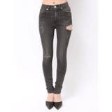 ミドルウエストSIDE RIPPEDスキニーデニムパンツ | GYDA | 詳細画像39