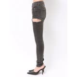 ミドルウエストSIDE RIPPEDスキニーデニムパンツ | GYDA | 詳細画像40