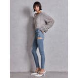 ミドルウエストSIDE RIPPEDスキニーデニムパンツ | GYDA | 詳細画像6