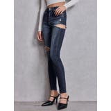 ミドルウエストSIDE RIPPEDスキニーデニムパンツ | GYDA | 詳細画像8