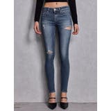 ジャストウエストSIDE RIPPEDスキニーデニムパンツ | GYDA | 詳細画像11 