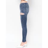 ジャストウエストSIDE RIPPEDスキニーデニムパンツ | GYDA | 詳細画像16 