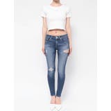 ジャストウエストSIDE RIPPEDスキニーデニムパンツ | GYDA | 詳細画像22 