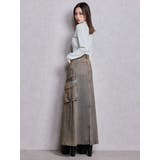 ハイウエストG bijou CARGOデニムロングスカート | GYDA | 詳細画像10 