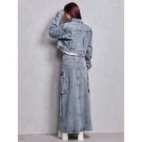 ハイウエストG bijou CARGOデニムロングスカート | GYDA | 詳細画像13 