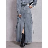 ハイウエストG bijou CARGOデニムロングスカート | GYDA | 詳細画像16 