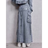 ハイウエストG bijou CARGOデニムロングスカート | GYDA | 詳細画像22 