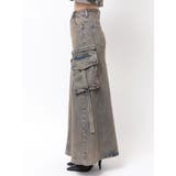 ハイウエストG bijou CARGOデニムロングスカート | GYDA | 詳細画像25 