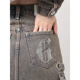 ハイウエストG bijou CARGOデニムロングスカート | GYDA | 詳細画像28 