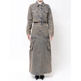 ハイウエストG bijou CARGOデニムロングスカート | GYDA | 詳細画像32 