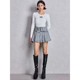 ハイウエストWIDE BELTプリーツデニムスカートライクショートパンツ | GYDA | 詳細画像10