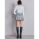 ハイウエストWIDE BELTプリーツデニムスカートライクショートパンツ | GYDA | 詳細画像12