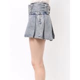 ハイウエストWIDE BELTプリーツデニムスカートライクショートパンツ | GYDA | 詳細画像28