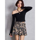 ハイウエストWIDE BELTプリーツデニムスカートライクショートパンツ | GYDA | 詳細画像3