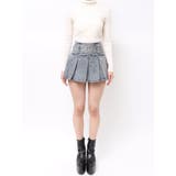 ハイウエストWIDE BELTプリーツデニムスカートライクショートパンツ | GYDA | 詳細画像34