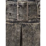 ハイウエストWIDE BELTプリーツデニムスカートライクショートパンツ | GYDA | 詳細画像35