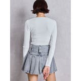 ハイウエストWIDE BELTプリーツデニムスカートライクショートパンツ | GYDA | 詳細画像9