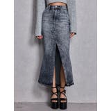 ハイウエストHEM LACEマーメイドデニムスカート | GYDA | 詳細画像2 