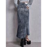 ハイウエストHEM LACEマーメイドデニムスカート | GYDA | 詳細画像8 