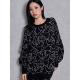 BUNNY patternニットトップス | GYDA | 詳細画像2 