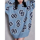 ブルー | GG FRAME ニットトップス | GYDA