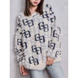 アイボリー | GG PATTERN MIXシャギーニットトップス | GYDA
