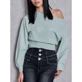 Gemyntar embossワンショルニットトップス | GYDA | 詳細画像1 