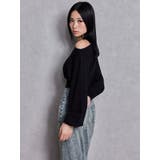 Gemyntar embossワンショルニットトップス | GYDA | 詳細画像12 