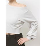 Gemyntar embossワンショルニットトップス | GYDA | 詳細画像19 