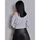 Gemyntar embossワンショルニットトップス | GYDA | 詳細画像8 