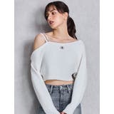 Symmetry GYDAワンショルチェーンニットトップス | GYDA | 詳細画像3 