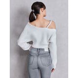 Symmetry GYDAワンショルチェーンニットトップス | GYDA | 詳細画像4 