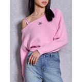 ピンク | Symmetry GYDAワンショルチェーンニットトップス | GYDA
