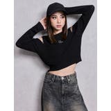 GG ZIP designラメニットトップス | GYDA | 詳細画像3 