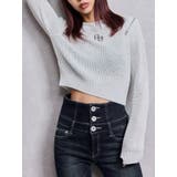 オフホワイト | GG ZIP designラメニットトップス | GYDA