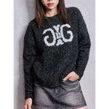 ブラック | Symmetry GYDA jacquardニットトップス | GYDA