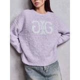 パープル | Symmetry GYDA jacquardニットトップス | GYDA