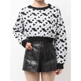 ブラック | GGチェーンロゴラメニットトップス | GYDA