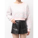 ピンク | GGチェーンロゴラメニットトップス | GYDA