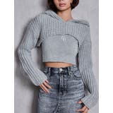 グレー | GGアンサンブルニットパーカー | GYDA