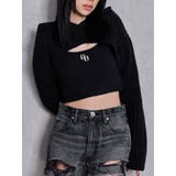 ブラック | GGアンサンブルニットパーカー | GYDA