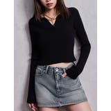 ブラック | POLOニットトップス | GYDA