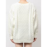 GGサガラ刺繍ケーブルニットトップス | GYDA | 詳細画像25