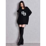 GGサガラ刺繍ケーブルニットトップス | GYDA | 詳細画像4