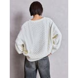 GGサガラ刺繍ケーブルニットトップス | GYDA | 詳細画像8