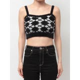 Argyll patternミニシャギーニットキャミ | GYDA | 詳細画像10