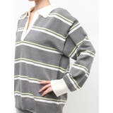 スキッパーPOLOボーダーニットトップス | GYDA | 詳細画像27 